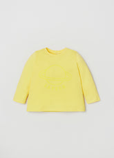 Ovs T-Shirt With Long Sleeves And Saturn Print
